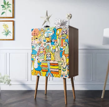 Комод на высоких ножках Berber 70X45X120 CM