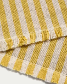 Набор из 2 салфеток под приборы Daltan из хлопка и джута в жёлтую полоску 35X50 CM