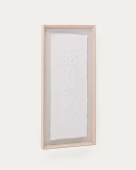 Абстрактная картина Olvin на белой переработанной бумаге с ручным рельефом 44X94 CM