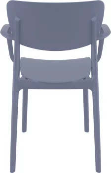 Стул пластиковый Lisa 53X54X82 CM серый
