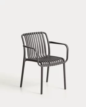 Штабелируемый уличный стул Isabellini графитовый 57X51X80 CM