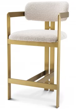 Полубарный стул Donato 53X45X97 CM с белой обивкой