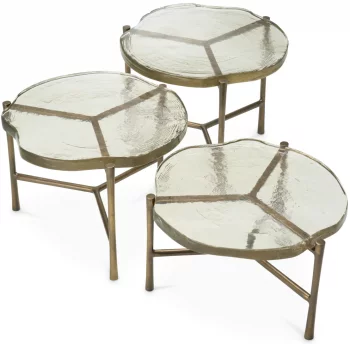 Набор из трёх столиков Baldovini 62X62X37 / 64X64X44 / 62X62X52 CM