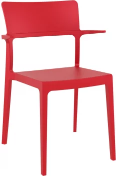 Стул Plus 58X55X84 CM красного цвета