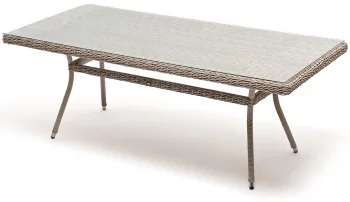 Плетёный обеденный стол Латте 200X90X75 CM
