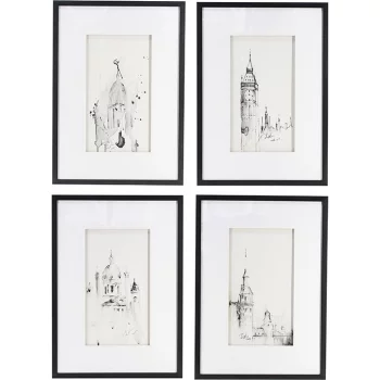 Комплект из четырёх постеров Architectural 50X70 / 50X70 / 50X70 / 50X70 CM