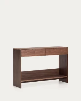Консоль Norlen с 2 ящиками и полкой в шпоне ореха 120X35X81 CM