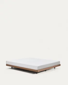 Основание кровати Norlen из шпона ореха с тёмной отделкой для матраса 160X200 CM 166X206X22 CM