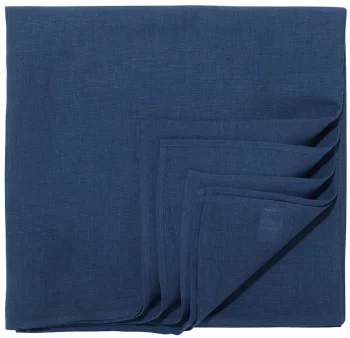 Скатерть из стираного льна Essential 150X250 CM синего цвета