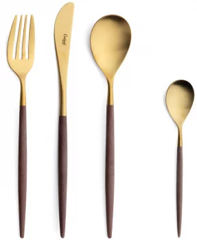 Столовые приборы Mio Brown Gold 24 предмета