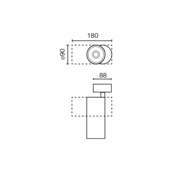 Белый проектор Fost Ø90 42Вт 38° 2700K CRI90 DALI 9 CM
