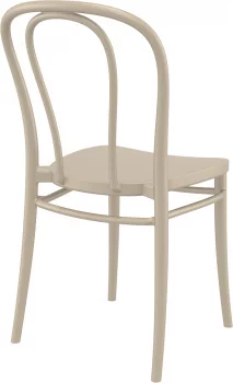 Стул пластиковый Victor 42X55X58 CM бежевый