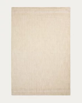 Ковер Dalena из бежевой полосатой жаккардовой шерсти 300X200 CM