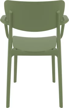 Стул пластиковый Lisa 53X54X82 CM зелёный