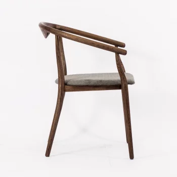 Стул Турин из дуба, тёмно-серая ткань 62X58X76 CM