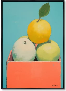Репродукция на холсте Box full of apples 75X105 CM