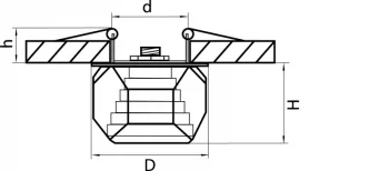 Встраиваемый точечный светильник Romb 7X7X5 CM