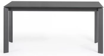 Стеклянный раскладной стол Atta 160-220X90X76 CM тёмно серый