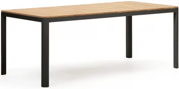 Уличный стол из алюминия и тика Bona 200X100X76 CM