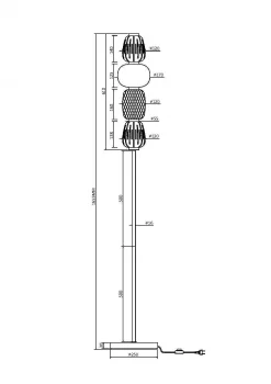 Напольный светильник (торшер) Паттерн 250X250X1655 CM