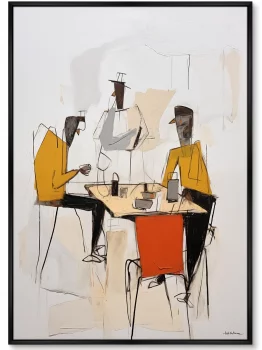 Набор из двух постеров на холсте Card players 75X105 / 75X105 CM