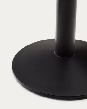 Уличный стол Esilda белый с металлической ножкой в чёрной окраске 70X70X70 CM