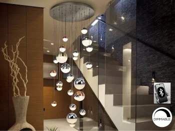 Подвесной светодиодный светильник Sphere LED 27L Ø80 DIM BLUETOOTH CCT цветной 83X83X220 CM
