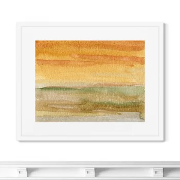 Постер в раме Valley landscape in July 52X42 CM