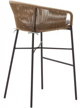 Барный стул Yanet 55X50X100 CM бежевого цвета