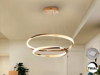 Люстра Orbitas 2L золотая 80X80X5 CM
