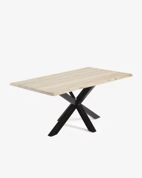 Стол Argo из беленого дуба со стальными ножками с черной отделкой 160X90 CM