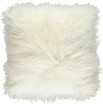 Подушка из меха тибетской козы Tibetan 40X40 CM Ivory
