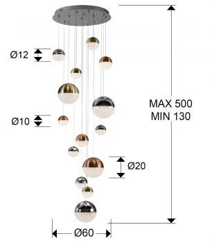 Подвесной светильник Sphere 60X500 CM