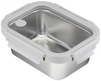 Ланч-бокс стальной со стеклянной крышкой 800 ml