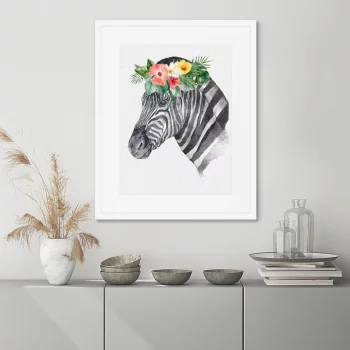 Постер в раме Graceful zebra 42X52 CM