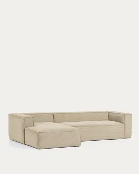 Трехместный диван с шезлонгом слева Blok 300X174X69 CM