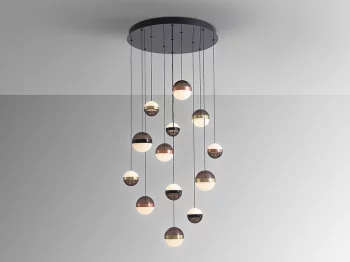 Люстра Orbes 13L черный/медный/латунный 80X80X250 CM