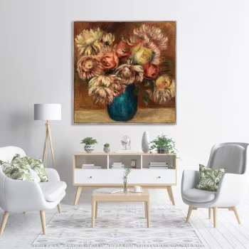 Постер Flowers in a Green Vase 105X105 CM