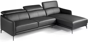 Угловой кожаный диван Chaiselongue 283X194X75/94