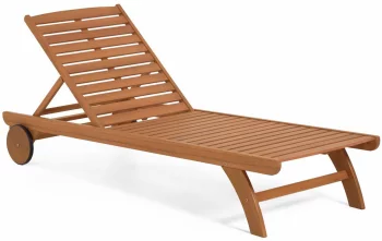 Шезлонг из массива эвкалипта Beila 180X65X29-68 CM
