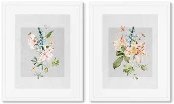 Диптих Floral set in pale shades No10 42X52 / 42X52 CM
