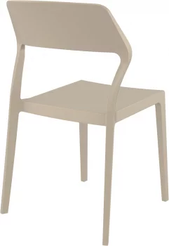 Стул пластиковый Snow 52X56X83 CM бежевый