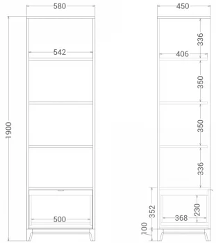 Стеллаж Case 58X45X190 CM