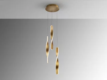 Люстра Twist 3L золотая 23X23X41 CM