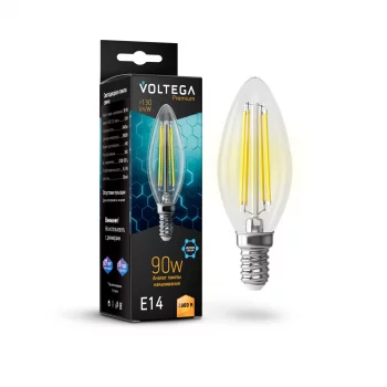 Светодиодная лампа-свеча Voltega Crystal 9Вт (≈90Вт) 2800K