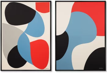 Набор из двух постеров на холсте Falling up into these colors 75X105 / 75X105 CM