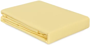 Простыня на резинке из перкаля Essential 200X200X30 CM светло-желтого цвета