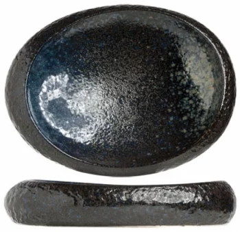 Овальная тарелка Black Yoru 32X24X6 CM