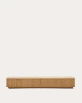 ТВ-тумба Helvine с 4 ящиками, дубовый шпон 200X40X30 CM