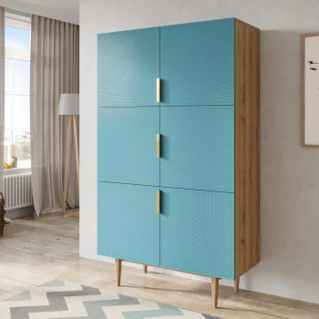 Большой комод Line 100X45X170 CM blue
